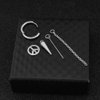 Mshion Unisex Stud Earrings 1 Pair with 1 Nice Jewelry Box