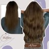 Full Shine 20 Inch Weft Hair Extensions Human Hair Sew In Remy Hair Extensions Real Human Hair Color Medium Brown Hair Extensions Sew In Weft Extensions Real Hair Extensionsfor Women 105G