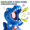 EagleStone T-Rex Dinosaur Shooting Toys for 6 7 8 Year Old Boys, Electronic Shooting Target Game with Air Pump Gun, 24 Balls, Foam Blaster Boy Toys Age 6-8 8-10, Christmas Birthday Gifts for Kids