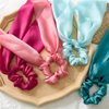 4 Pcs Yellow Women Girl Bow Satin Ribbon Ponytail Scarf Hair Tie Rope Scrunchies Elastic Band Hair Scrunchies Bands Elastics and Ties Hair Elastics Ties