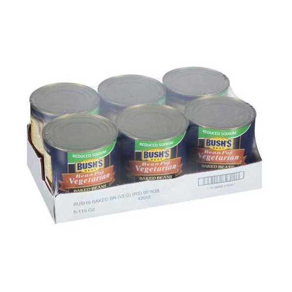 Bushs Best Bean Pot Vegetarian Baked Beans, 115 Ounce -- 6 per case.