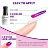 RARJSM Color Changing Gel Nail Polish 15ML Dark Purple to Bright Purple Mood Temperature Change Gel Polish Soak off UV Thermal Gel Nail Polish for Nail Art Manicure DIY Salon at Home