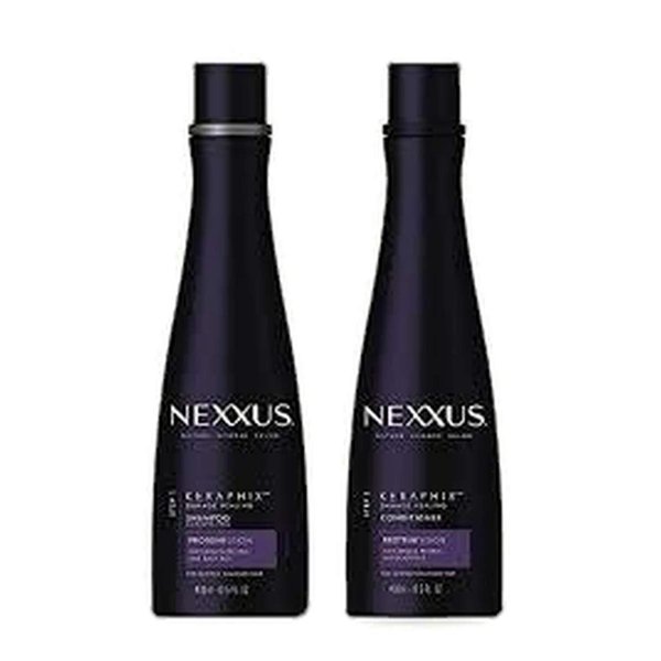 (1) Nexxus KERAPHIX Shampoo & (1) Nexxus KERAPHIX Conditioner - 13.5 oz (400 ml) EACH - Damage Healing - Keratin Protein and Black Rice - For Severely Damaged Hair