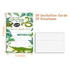 YQV Reptile Birthday Party Invitations, 20-Count Snake Lizard Crocodile Theme Birthday Party Invites With Envelopes-HBYQK-B35