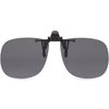 Fisherman Eyewear 8FCO Clip On Original Black Square Frame Polarized Sunglasses (Gray Lens)