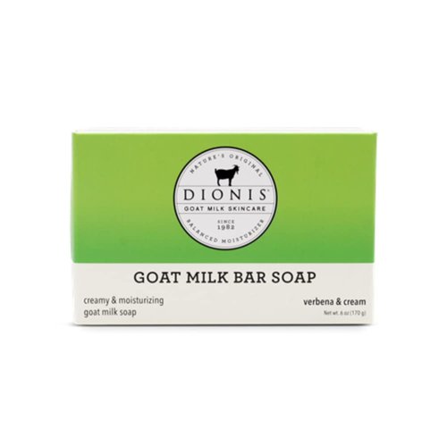 Dionis Goat Milk Skincare 6oz Verbena & Cream Scented Hand & Body Bar Soap - Moisturize, Restore, For All Skin Types, Non Greasy, No Residue - Cruelty Free Made In The USA - Paraben Free Formula