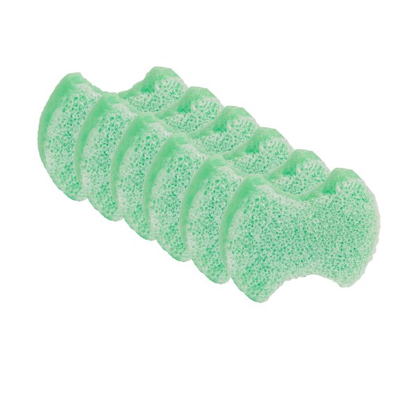 Spongables Pedi Scrub Foot Exfoliating 20+ Wash Sponge, Citron Eucalyptus, 6 Count