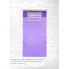Bacati - Mix N Match Zigzag/dots 3 Pc Girls Toddler Bed Sheet Set Including Fitted Sheet, Flat Sheet and Pillow Case for US Standard Crib/Toddler Bed(Purple)