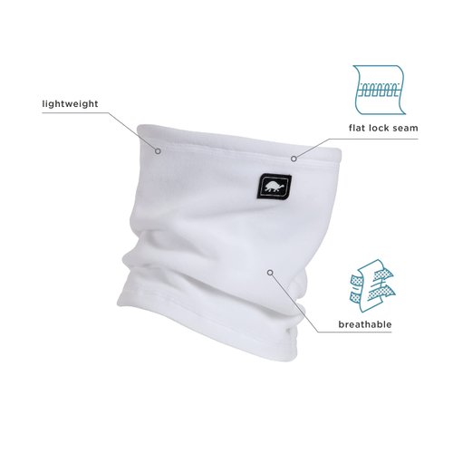 Turtle Fur Micro Fur Single-Layer Neck Gaiter, White, One Size