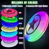 LED Flying Disc with Millions of Colors, Smart Light Up Modes, Rechargeable, Waterproof Glow in The Dark Outdoor Games Cool Toys for Adult and Family Boys Teens Kids Beach Camping Lawn Yard Games