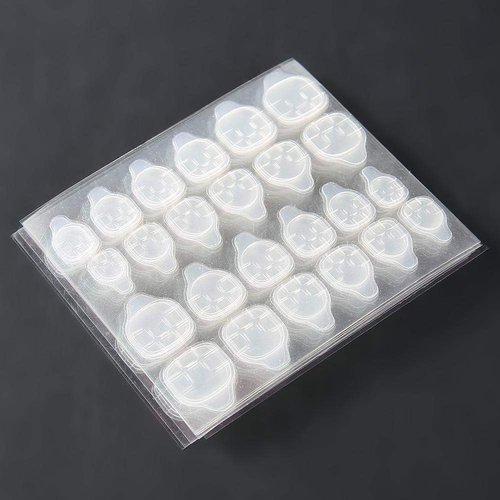 Rotekt 10 Sheets Transparent Double-Sided Adhesive Tapes, Nail Sticker for Press on Nail Sticky Tabs,Toenail Toe Nail Sticker for Fake Faux Nails, Nail Glue Sticker False Nail Tips