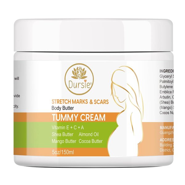 Dursie- Best Effective Scar Removal Cream After Pregnancy Stretch Marks Treatment for Women. Paraben-Free, Hypoallergic, and Safe for Pregnancy (5oz)