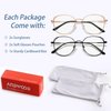 ANDWOOD Blue Light Blocking Glasses Women Cat Eye Computer Eyeglasses Metal Frame Hipster 2 Pack Rose Gold Black