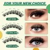 DIY Lash Extension Kit KEYYOU 144pcs Lash Clusters Eyelash Extension Kit with Mascara Brush Bond and Seal Lash Glue Remover Lash Applicators Lash Brush Clean Pad for DIY Lash Extensions (Y02 Kit)