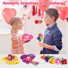 HINZER 24 Pack Valentines Day Gifts for Kids Flowers Blocks Buidling Kits Toys with Valentines Exchange Cards for Kids Classroom Valentine Party Favors Exchange Gifts School Prizes for Boys Girls