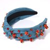 ZITULRY Animal Headband for Women Enamel Birds Giraffe Bee Knotted Headband Jeweled Summer Top Knot Headband Boho Summer Hair Accessories Party Decorations Gifts, Blue