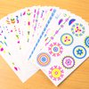 MCPINKY 25 Sheets Glow in The Dark Temporary Tattoos, Face Tattoo Stickers Fluorescence UV Neon Body Tattoo Waterproof Tattoo Stickers for Women Men Rave Festival Accessories Party Supplies