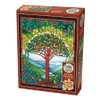 Cobble Hill 275 Piece Easy-Handling Puzzle - Tree of Life Stained Glass - Sample Poster Included