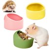 JSLZF Small Animal Bowl Ceramic Hamster Bowl Hamster Food Dish Prevent Knocking Over, Food Splashing and Chewing Feeding Dish for Gerbil Chinchilla Rat Ferret Hedgehog (3 PCS)