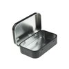 Goodma 20 Pieces Rectangular Metal Empty Hinged Tins Containers Basic Necessities Home Storage Organizer Mini Box Set, 3.75 x 2.45 x 0.8 inch (Black)