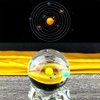 Solar System 3D Crystal Ball with LED lamp Base Clear 80mm (3.15 inch) Glass Birthday Gift for Kids, Teacher of Physics, Valentine's Day Gifts, Lover of The Universe, Boy/Friend, Classmates