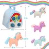 Hopearl Unicorn Plush Rainbow Bag with 4 Baby Unicorns Stuffed Animals Play Set Toy House with Handle Plush Toy Set Gifts for Girls Toddlers Age 3, 4, 5, 6, 7, 8 Year Old, 11''