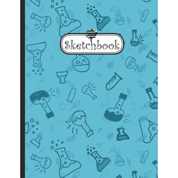 Sketchbook: Funny Lab and science Pattern Sketching Book, Sketch Drawing Journal Sketchbook for Sketching - 8.5 x 11 Inches - 120 Pages.