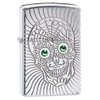 Zippo Armor Sugar Skull Design High Polish Chrome Emblem Attached Pocket Lighter