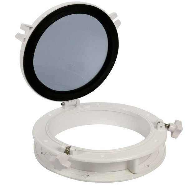 Amarine-made Boat Window Yacht Round Opening Portlight Porthole Window 8" Replacement Window Port Hole - ABS Tempered Glass