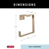DELTA Vero Towel Ring, Champagne Bronze, Bathroom Accessories, 77746-CZ 2.92 x 6.5 x 6.5 Inches