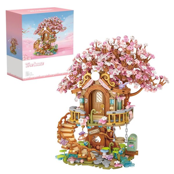 RAVAYO Cherry Blossom Bonsai Tree Building Sets,Japanese Tree House 1149pcs Mini Bricks Toys for Adult Kids Age 8+