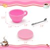 12 Sets Mini Coffee Cups Mini Dollhouse Cups Miniatures Tea Cups Food Kitchen Toys for DIY Decoration Craft Accessories (Pink)
