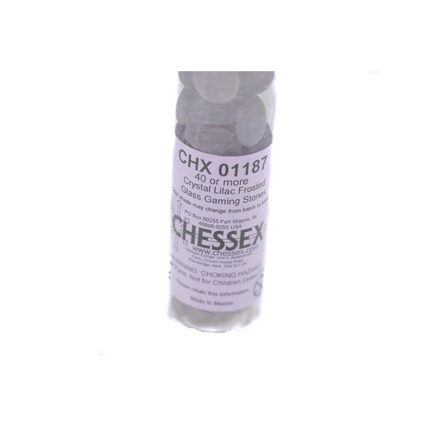 Chessex Glass Gaming Stones: Crystal Lilac Frosted (40)