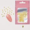 200pcs Gold Nail Art Charms Rivet Metal Six Pointed Star Shape Nail Charms Bling Starlight Series Gold Designs Nail Art Accessories for Acrylic Nails Japanese Alloy Nail Charms for Women