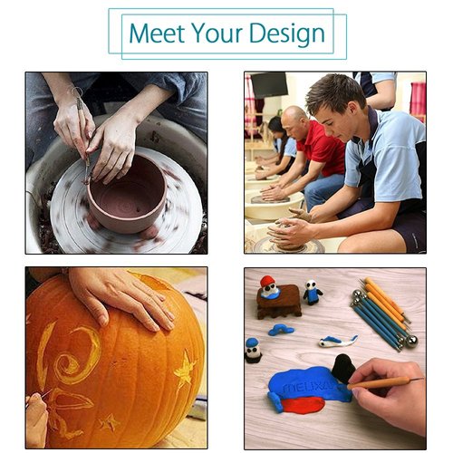 Meuxan 30PCS Pottery Tools Clay Sculpting Tool Set