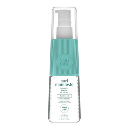 Nishlady Curl Manifesto Clarifying Leave-in Serum for Curl Hair | Disciplined Hair Curl Serum | Repairs the Broken Hair (97 ml, Hair Serum), Clear