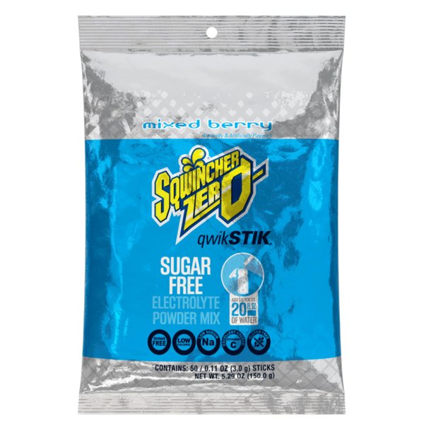 Sqwincher Drink Activity 20Oz Yield Mixed Berry Zero Powdered -1 Pack of 50
