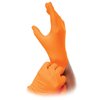 Atlantic Safety Products Orange Lightning Exam Gloves, Disposable, Powder-Free Nitrile Gloves, Orange, Small, 100-Ct