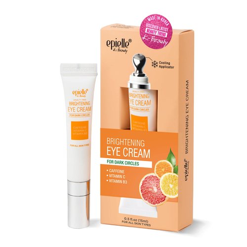 Epielle Brightening Eye Cream | Anti-Aging Serum for Dark Circles and Wrinkles with Cooling Applicator | Mother's Day Gifts | Teacher Appreciation