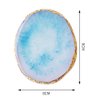 2 Pieces Resin Nail Art Palette, Nail Art Painting Gel Palette Gold Edge Nail Gel Color Makeup Display Board Nail Art Display Cosmetic Mixing Tools