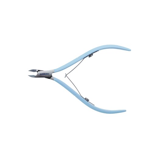 Blue Cross Professional Nail Care, Cuticle Nippers, Cutter & Trimmer, Fingernail + Toenail Clippers Tool for at Home DIY Manicures with Stainless Steel Sharp, Durable Blades, 6mm Jaw Size, Blue