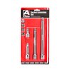 ARES 70244-4-Piece 3/8-Inch Drive Socket Extension Set - Includes 1 3/4-Inch, 3-Inch, 6-Inch and 8-Inch Extensions - Premium Chrome Vanadium Steel with Mirror Finish
