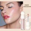 KWOLYKIM 2 Colors Liquid Blush and Highlighter, Dewy Cheek Tint Silky Smooth Cream Blush, Multi-Use Shimmer Luminizers Body Glitter Pearl White Highlighters stick Makeup