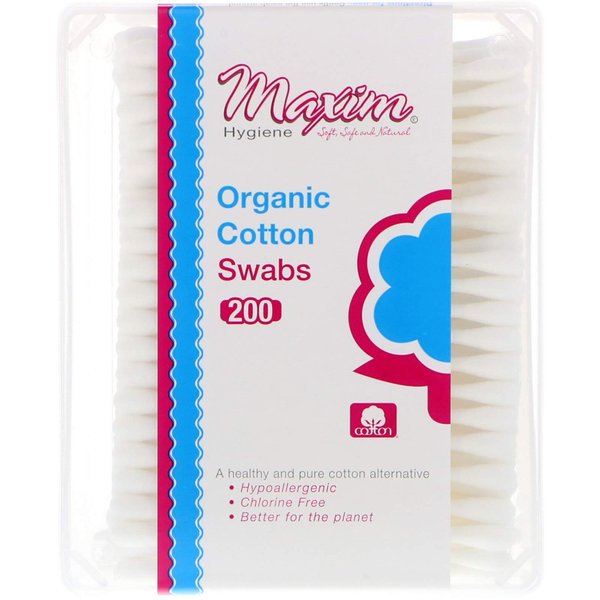 Maxim, Cotton Swabs Organic, 180 Count