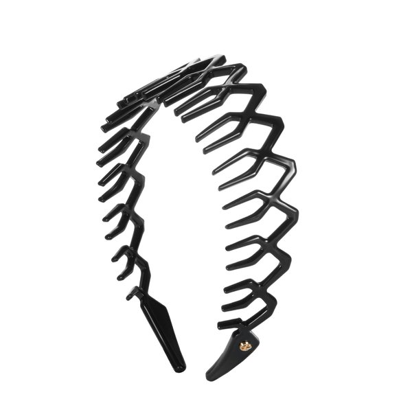EVITA PERONI Comb Headband for Women and Girls, Zig Zag Headband with Teeth Non-Slip, Upgrade Resin Fashion Headband for Sports, Workout, Yoga, and Washing Face