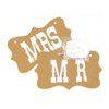 Borsgye 14PCS Just Married Banner Mr and Mrs Wooden Signs Letters Decorations Set Love Foil Balloons Glitter Latex Balloons Reception Sign Garland for Table Decor Bridal Decorations Supplies