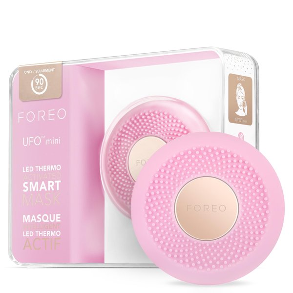 FOREO UFO mini LED Face Mask Light Therapy SkincareTreatment, Red Light Therapy for Face, Thermotherapy, Anti Aging Face Moisturiser, Increased Skin Care Absorption, Pearl Pink