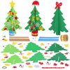 Aneco 12 Kits DIY Foam Christmas Tree Crafts Including Foam Christmas Tree Assortment Christmas Foam Stickers for Christmas DIY Home Activities