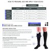 Truform Compression Socks, 20-30 mmHg, Men's Dress Socks, Knee High Over Calf Length, Navy, Medium,1944NV-M