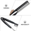 FRCOLOR 2Pcs Straightening Comb Flat Iron Comb Salon Hair Brush Combs V-shaped Straight Comb Hairdressing Styling Hair Straightener for Hair Salon Home Use